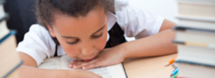 Child reading book
