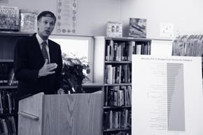 Jack O'Connell discusses local impacts of state budget cuts.