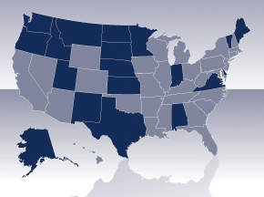 Map showing states that have adopted common core academic standards